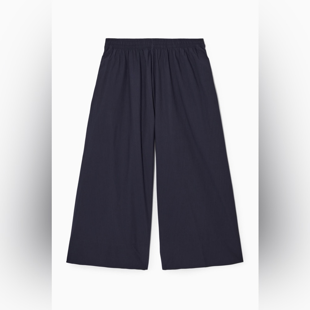 COS navy linen palazzo pants